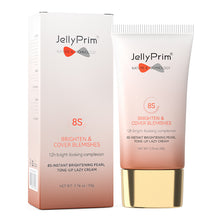 JellyPrim Whitening Lazy Cream 8s Instant Brightening Natural Pearl Moisturizer Skin Concealer Face Cream