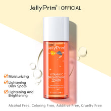 Jellyprim Vitamin C Whitening Set Brighten Skin Moisturizer Fade Spots Reduce Dullness 5 in 1 Skincare Set